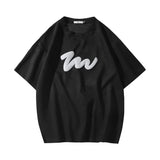 Advbridge American Foaming Printing Men's T-shirt Harajuku Streetwear Suede Casual Tshirts Oversized Man Tees Round Neck Male Tops