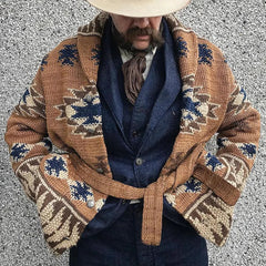 Advbridge Men‘s Wintern outfits Men Heavy Jacquard Fashion Sweater Autumn and Winter Retro Casual Thick Cardigan Knit Sweater Coat Advbridge Men‘s Wintern outfits