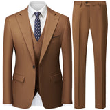 Advbridge Autumn New Men's Slim British Wedding Solid Color Dress Blazer / Male Three Piece Suit Coat Vest  Pants Trousers Waistcoat