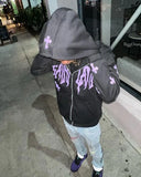 Advbridge High Quality 3D Foam Print Burger Star Zip Hoodie New Sweatshirt Harajuku Couple Jackets Streetwear Y2k Hoodies Goth Women Cloth