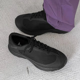 ADVBRIDGE  -  Spring Solid Fashion Trend Low Top Men's Casual Shoe Mesh Breathable Comfortable Versatile Non Slip Lace Up Chunky Sneakers