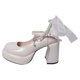 Advbridge Designer Women Dancing Party Mary Jane Shoes Fashion Cross Strap Buckle Shoes 2025 New Spring Autumn Wedding Pumps