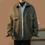 Advbridge New Autumn Winter Varsity Jacket Men's Deerskin Jacket Windbreaker Bomber Jacket Military Tactical Streetwear Casual Coats