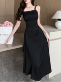 Advbridge Summer Sexy Spaghetti Strap Satin Party Dresses Women Fashion Vintage Bodycon Slim Birthday Vestidos Female Chic Solid Robe