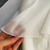 ADVBRIDGE  -  Women's Spaghetti Strap Dress Female Irregular White Chiffon Party Slip Dresses Summer Fashion Sleeveless Dresses