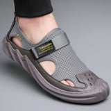 ADVBRIDGE  -  Sandals Man Fashion Summer Outdoor Beach Casual Baotou Hole Shoes for Men Breathable Platform Beach Indoor Roma Sandals