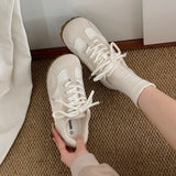 ADVBRIDGE  -  Round Toe Flat Casual Shoes Spring 2025 New de Trainers Women's Breathable Thin Bottom Sports Flat White Shoes