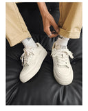 ADVBRIDGE -  Real leather men's shoes 2025  spring new Korean trend versatile and old-fashioned shoes thick white sole sports and leisure shoe
