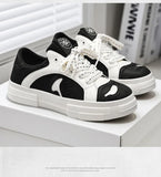 ADVBRIDGE  -  Men's White Shoes Spring Autumn New Outdoor Non Slip Comfort Platform Sneakers Height Increase Fashion Lace Up Casual Shoes