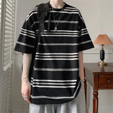 ADVBRIDGE  -  Round Neck T-Shirt Striped Ultra-Light Men's Quick Drying Breathable Sweat-Absorbent T Shirt Suitable for Fitness Clothing Q260