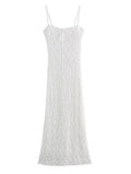 Advbridge White Lace Sexy Summer Women Party Dress Beach Slip Bodycon Dress 2024 Spaghetti Strap Bowknot Floral Vestidos Sundress
