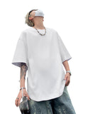 ADVBRIDGE  -  New Men's Short Sleeve T-Shirt Loose Fit Plus Size Half Sleeve Steel Printed Bodycon Tops for Spring Summer Trendy Q130