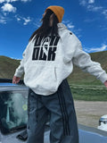 Advbridge Harajuku Sweatshirt Hoodie Womens Letter Embroidered Y2k American Pullover Hoodie Streetwear Loose Autumn and Winter Sweatshirt