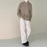 Advbridge Men's Korean Review Clothes Light Luxury Slim Knit Pullover Sweater Long Sleeve Streetwear Leisure Basic Shirts Fashion Knitwear