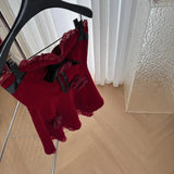 ADVBRIDGE  -  Y2K Sweet Floral Mini Dress for Women Elegant Strapless Slash Neck Lace Patchwork Princess Party Dresses French Short Vestidos