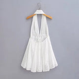 ADVBRIDGE  -  Women's Cutout Open Back White Dress Dresses Party Dress White Dress Formal Dresses Elegant and Pretty Women's
