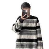 Advbridge Autumn Winter Striped Sweater Men Casual Knitted Pullover Korean Fashion Streetwear Men Clothing  New Oversized Sweater Male