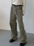 Advbridge Vintage Leopard Print Jeans Women Baggy High Waist Y2k Streetwear Hip Hop Wide Leg Pants Harajuku Casual Denim Trousers