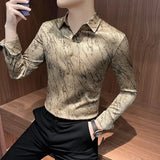 ADVBRIDGE  -  Spring and summer new stylish personality casual printed men's shirt