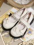 Advbridge Japanese Style Lolita Mary Janes Shoes Women Bow Kawaii Sweet Hook Loop Shoes Female Lace Korean Designer Shoes Autumn New