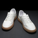 ADVBRIDGE  -  New Soft Face Genuine Leather Small White Shoes Low Top Men's Casual Shoes Genuine Leather Men Shoes Sneakers Zapatos De Hombre