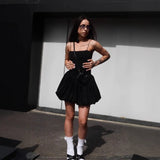 ADVBRIDGE  -  Spring Slim Temperament Dress Sexy Perspective Sling Hip Women's Short Skirt