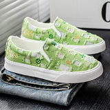 ADVBRIDGE  -  Fashion Embroider Green Canvas Shoes For Man Designer Shoes Summer Platform Slip-on Shoes Man Outdoor Breathable Espadrilles Men