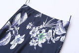 ADVBRIDGE  -  Women's Silk Satin Printed Skirt Woman Traf-store Skirts Clothing Korean Dongdaemun Winter Y2k High Quality