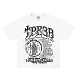 Advbridge Dark Summer New T Shirt for Men and Women Cotton Printed Short Sleeved Y2K Gothic Punk Round Neck Retro Casual Design Niche Tops