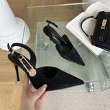 Advbridge Designer Luxury Pointed High Heels Rhinestone Party Dress Sandals Women 2024 Fashion Elegant Sexy Office Gladiator Women Pumps