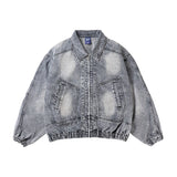 Advbridge Silhouette Three-dimensional Back Armor Splicing Short Denim Jacket Men