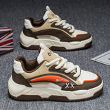 ADVBRIDGE  -  Men's Trendy Skate Shoes Spring Comfy Anti Slip Casual Lace Up Sneakers For Men's Retro Outdoor Activities Board Shoes Sports