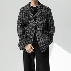 Advbridge Spring Men Plaid Suits Jackets Plaid Blazers for Men Houndstooth Leisure business Jacket