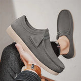 ADVBRIDGE  -  Fashion Suede Loafers Shoes For Men Grey Casual Shoes Men Platform Slip-on Men's Driving Shoes Lightweight Versatile Mens Shoes
