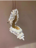 Advbridge 2025 New High end Pointed Single Shoes Sexy Diamond Bow Decoration Lace e Fashion Versatile High Heel Sandals