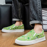 ADVBRIDGE  -  Fashion Embroider Green Canvas Shoes For Man Designer Shoes Summer Platform Slip-on Shoes Man Outdoor Breathable Espadrilles Men