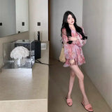 Advbridge Female Dress Short Mini Women's Long Sleeve Dresses A Line Korean Style Trendy Beach Elegant Party 2025 Fashion Xxl Clothing Y2k