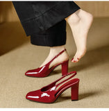 ADVBRIDGE  -  High Heels Women's High Heeled Sandals Mary Jane Heels Women Square Head High Heel Single Shoes Empty Bag Head Sandals Women's