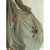 ADVBRIDGE  -  Fall/Winter New V-Neck Print Long Sleeve Long V-Neck Dress Long Skirt Women's Pullover New V-Dress Wear Outside