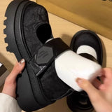 ADVBRIDGE  -   Mary Jane Shoes Women's French Temperament National Style Single Shoes with Skirts Women's Shoes Platform Small Leather Shoes