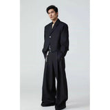 Advbridge New Hot Selling Black Single Button Men Suit Two Pieces(Jacket+Pants) Lapel Outfits Chic Casual Party Prom Wedding Set