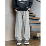 ADVBRIDGE  -  Spring Casual Pants Men Fashion Retro Striped Pants Men Streetwear Hip-hop Loose Wide Leg Pants Mens Vintage Trousers M-3XL