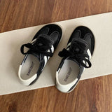 Advbridge Leather cowhide German training shoes women's college style casual shoes 2025 new soft-soled casual flat-soled sports shoes