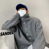 Advbridge Korean style niche autumn and winter buttoned men's and women's knitted sweaters cardigans trendy loose casual sweater coats top