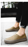 ADVBRIDGE  -  Genuine leather men's shoes fashionable one foot rubber outdoor sports moccasin shoes men's soft casual loafers