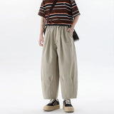 ADVBRIDGE  -  Trendy Men's High Waist Wide Leg Ankle Pants - Office to Weekend Cropped Trousers Stretchy Waist & Lightweight Breathable Fabric