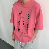 Advbridge Spring Summer Loose Men's T-shirt Korean Style Casual Round Collar Letter Printed Short Sleeved Male Tops 2024 New Fashion
