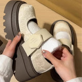 ADVBRIDGE  -   Mary Jane Shoes Women's French Temperament National Style Single Shoes with Skirts Women's Shoes Platform Small Leather Shoes