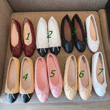 Advbridge Bowtie Mary Jane Round Toe Flats Ballet Shoes Dress Slip on Luxury Leather Patchwork Pumps Lady Fall 2024 Women Casual Shoes