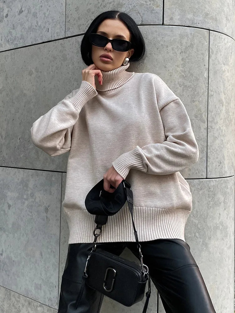 Advbridge aspen outfit winter Kyra Turtleneck Oversize Sweater